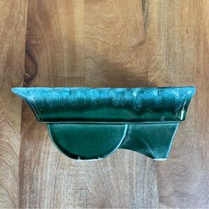 Vintage Hull Pottery Imperial Garden 6" Planter Blue Green Drip Wheelbarrow #450